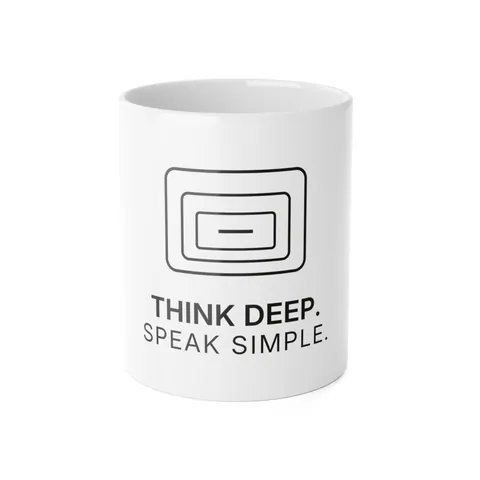 Produktfoto: Tasse Think Deep. Speak Simple.