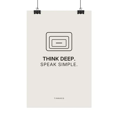 Produktfoto: Poster Think Deep. Speak Simple.