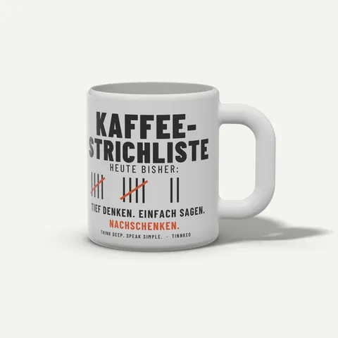 Produktfoto: Tasse „Kaffee-Strichliste“