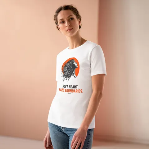 Produktfoto: Damen-T-Shirt Soft Heart. Hard Boundaries.