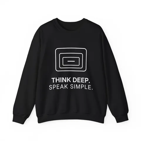 Produktfoto: Sweatshirt Think Deep. Speak Simple.