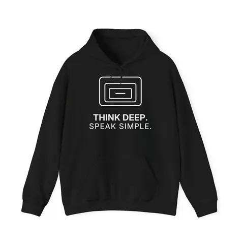Produktfoto: Hoodie Think Deep. Speak Simple.